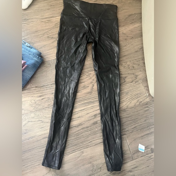 SPANX Pants - SPANX Black Faux Leather Leggings